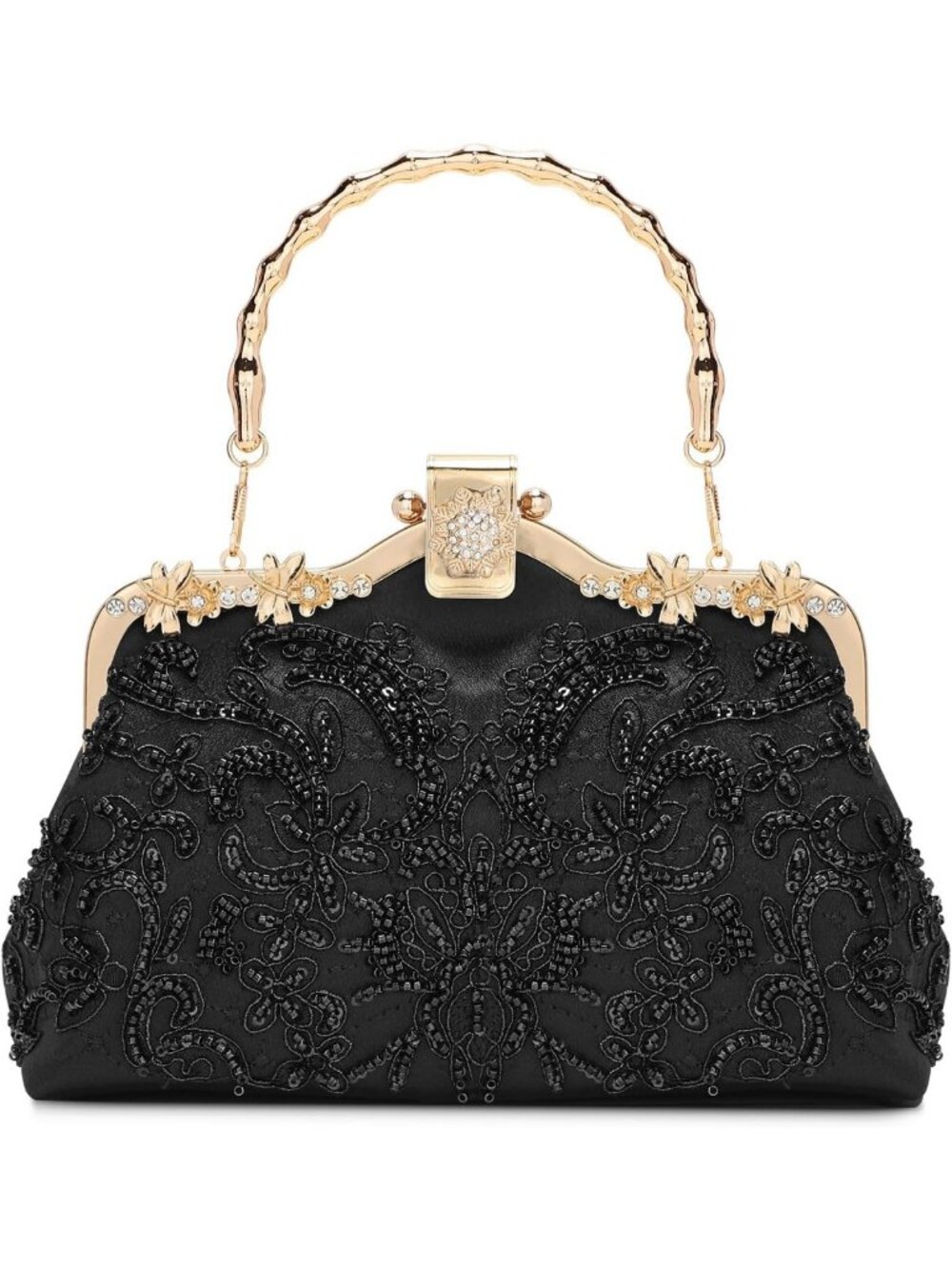 1920s Vintage Beaded Evening Clutch Purse for Women | Formal Bridal Sequin Bag